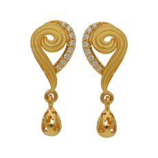 Classy Bloom Gold Earring Drops